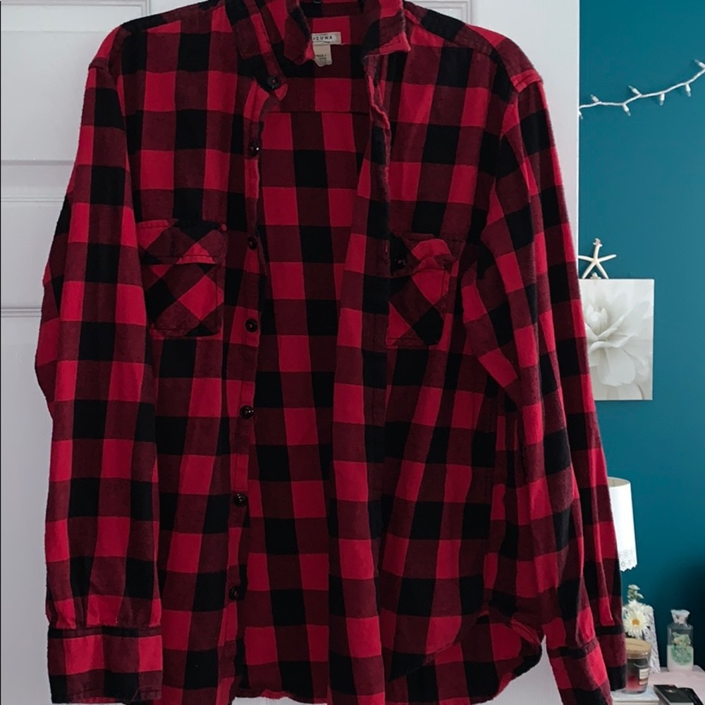 Red & Black oversized flannel